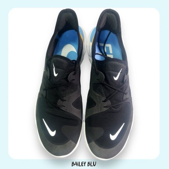 Nike Free RN 5.0 Mesh Black Yellow Blue Sneaker 14 Men’s - Picture 3 of 9